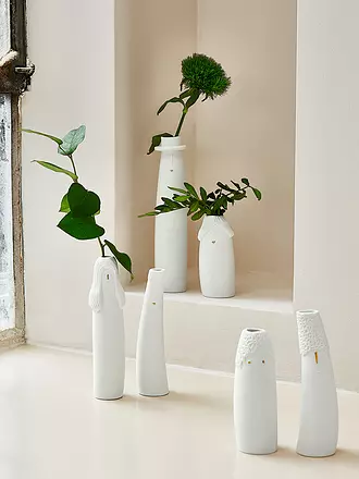 RAEDER | Vase 2er Set FAMILIENBANDE ONKEL & TANTE Weiss | 